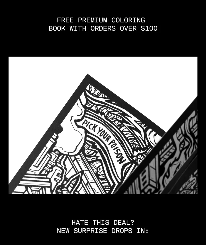 Free Premium Coloring Book with orders over $100