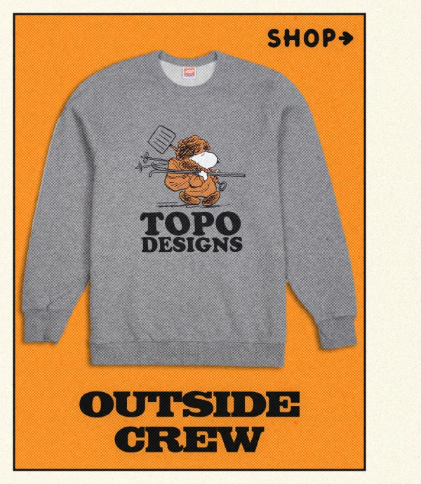 Shop Topo Designs x TSPTR Winter Snoopy Crew