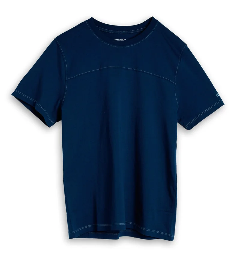 Image of Cotton Vintage Tee - Retro Blue