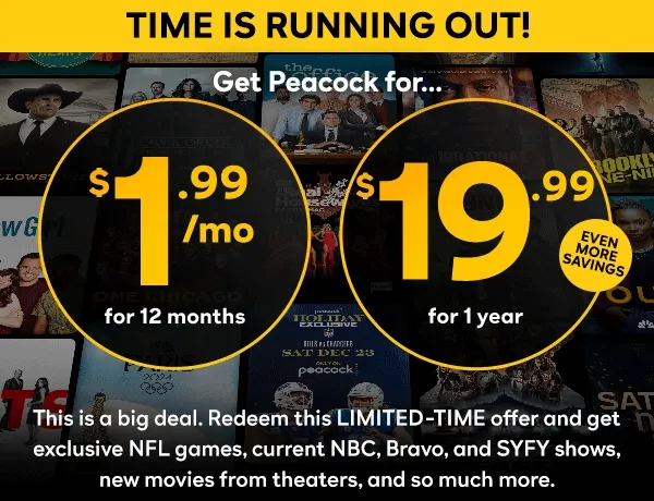 Time is running out!