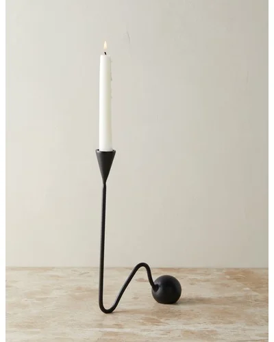 Orb Candlestick by Sarah Sherman Samuel - Black / Medium