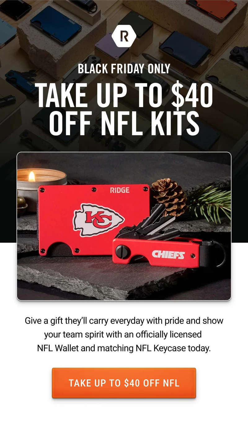 Black Friday Only | Take up to $40 off NFL | Shop NFL