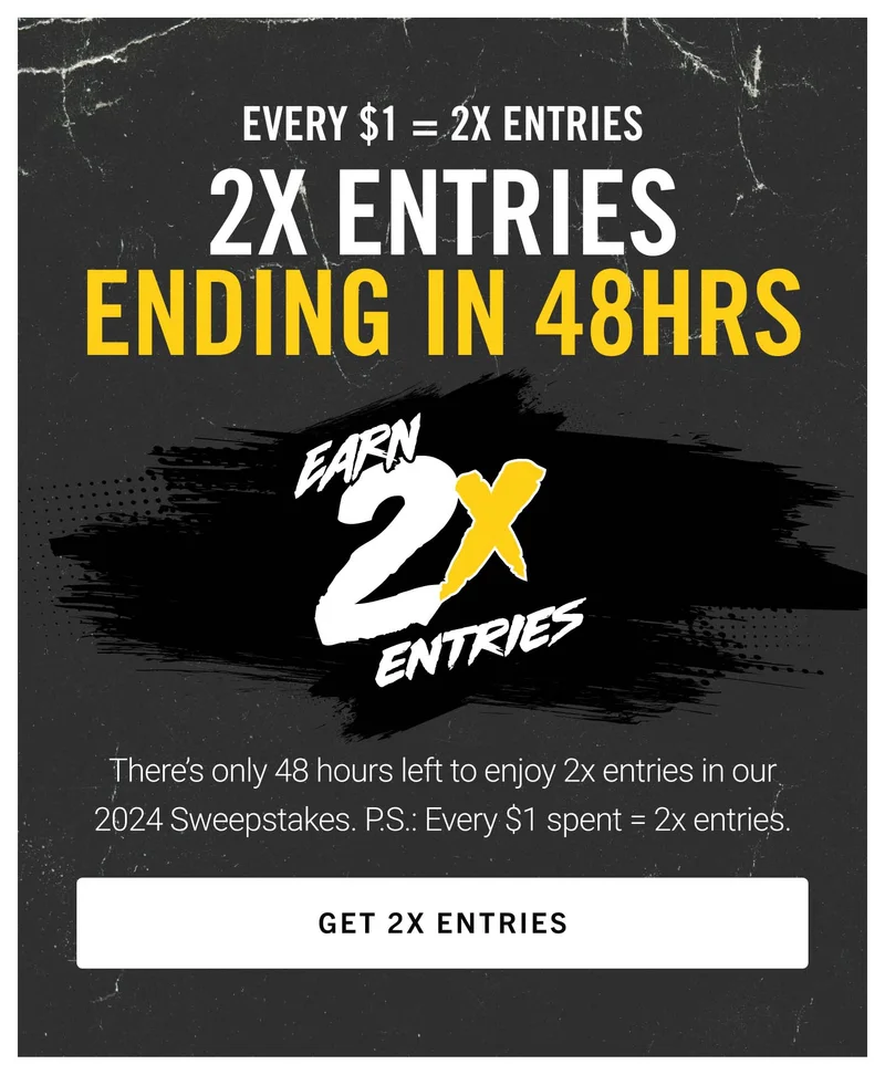 2x Entries Ending in 48hrs