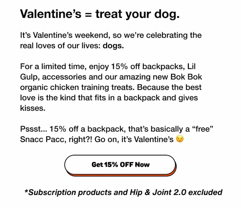 Valentine’s = treat your dog.