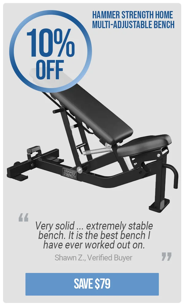 10% OFF | Hammer Strength Home Multi-Adjustable Bench