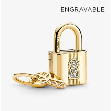 Padlock & Key Dangle Charm
