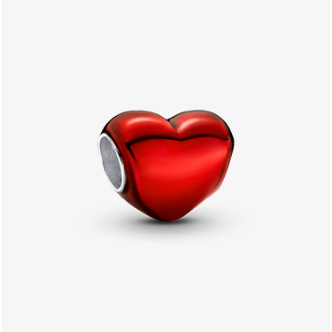 Metallic Heart Charm