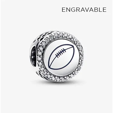 Engravable Sparkling Button Charm