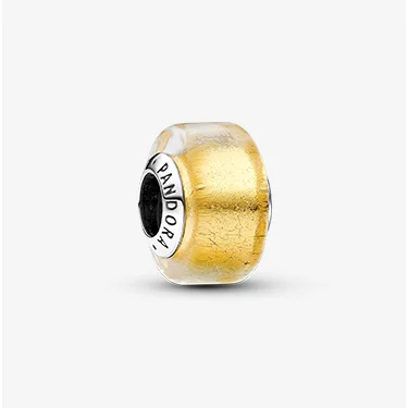 Golden Mini Murano Glass Charm