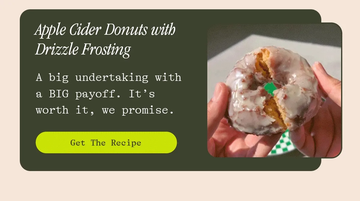 APPLE CIDER DONUTS WITH DRIZZLE FROSTING
