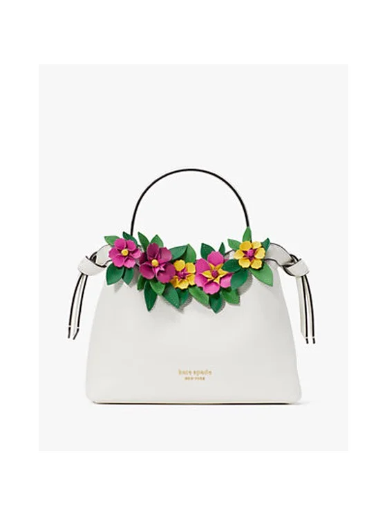 Knott Floral Applique Medium Top-handle Bag