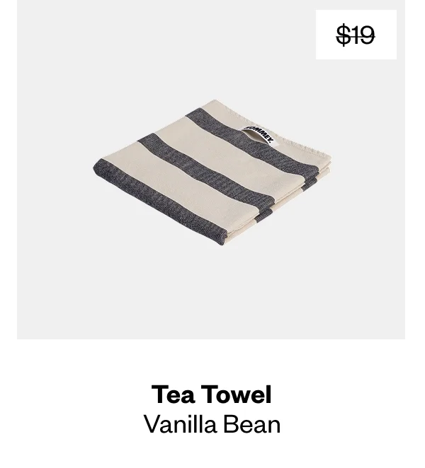 Shop - Tea Towel - Vanilla Bean Stripes