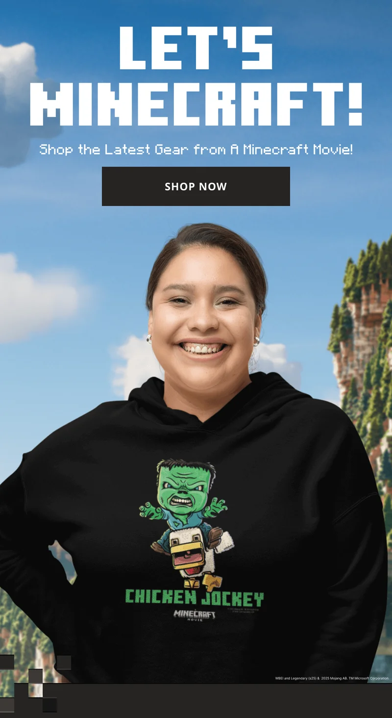LETS MINECRAFT - SHOP THE LATEST GEAR FROM A MINECRAFT MOVIE