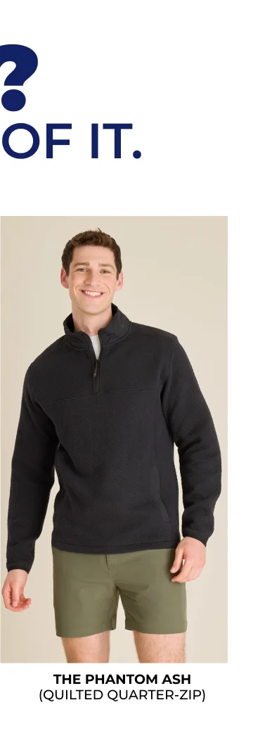 Quilted Quarter-Zip: The Phantom Ash