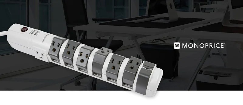 8-Outlet Rotating Surge Protector Power Strip