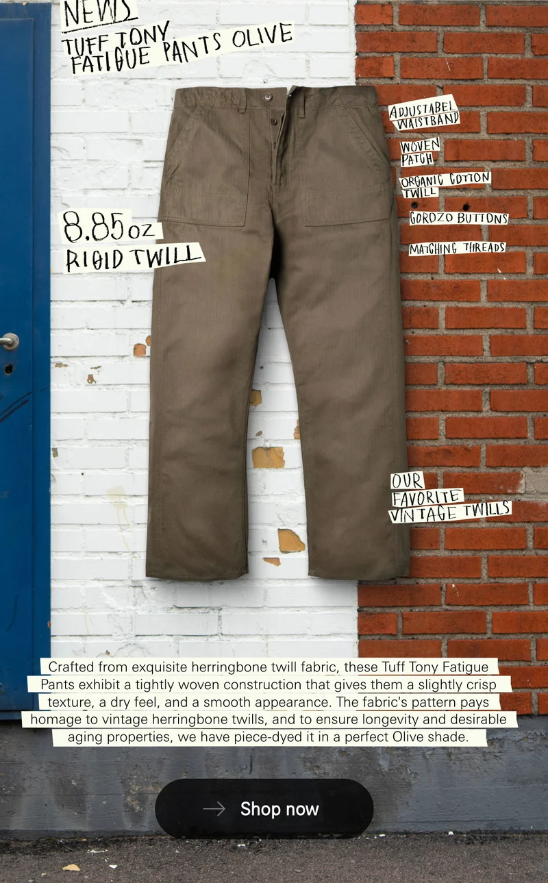 Tuff Tony Fatigue Pants Olive