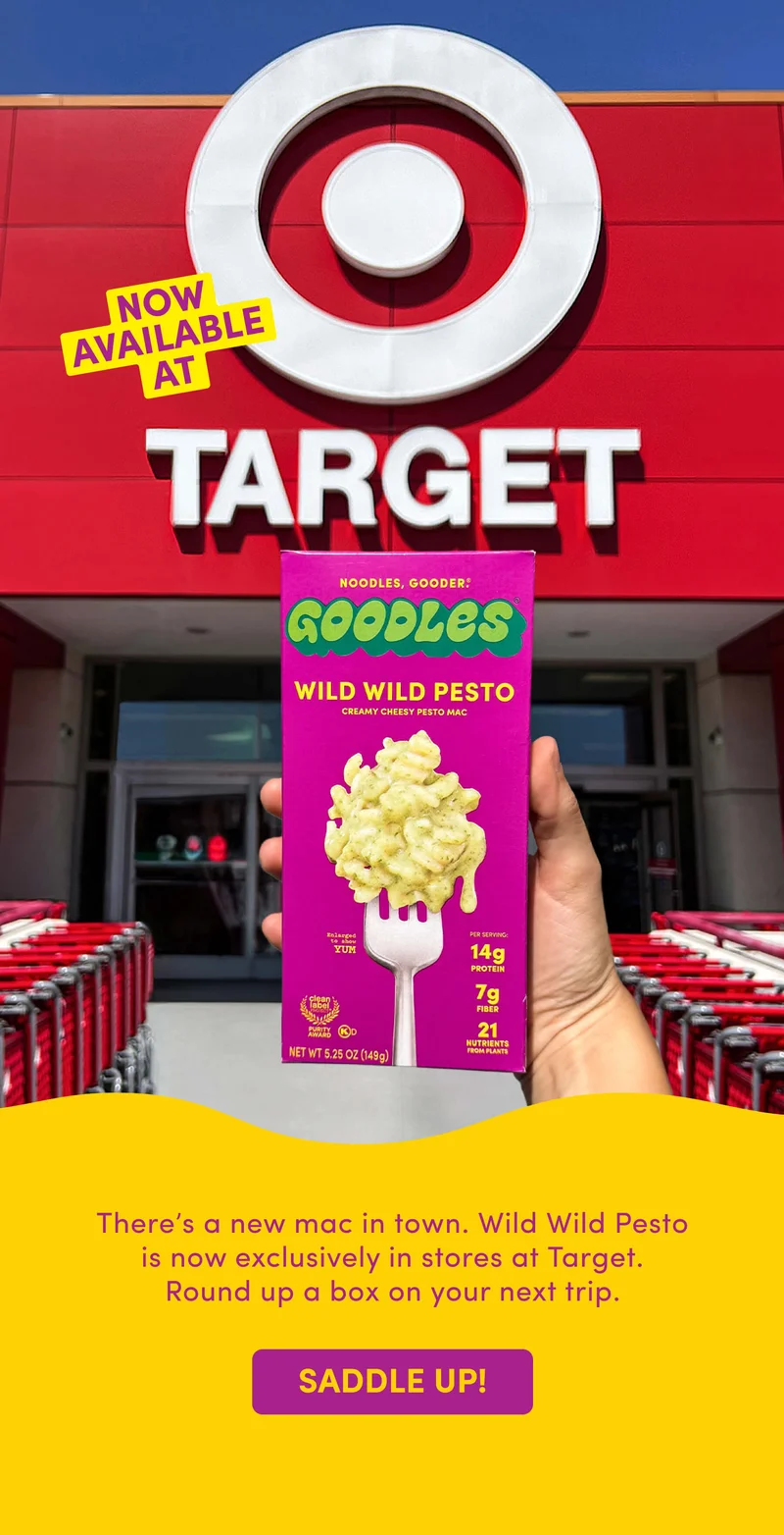 WILD WILD PESTO AT TARGET There’s a new mac in town. Wild Wild Pesto is now exclusively in stores at Target. Round up a box on your next trip. SADDLE UP!