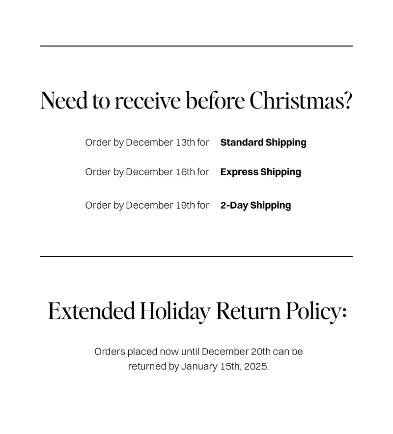 Holiday Return