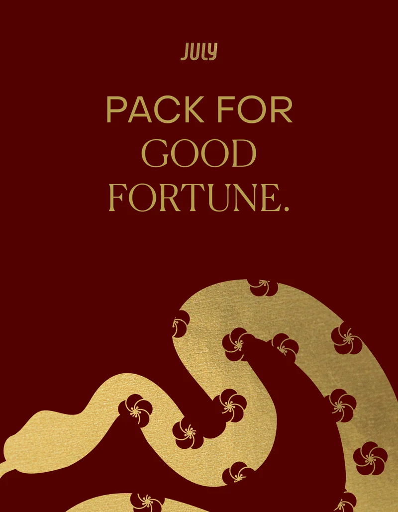 Pack for good fortune.