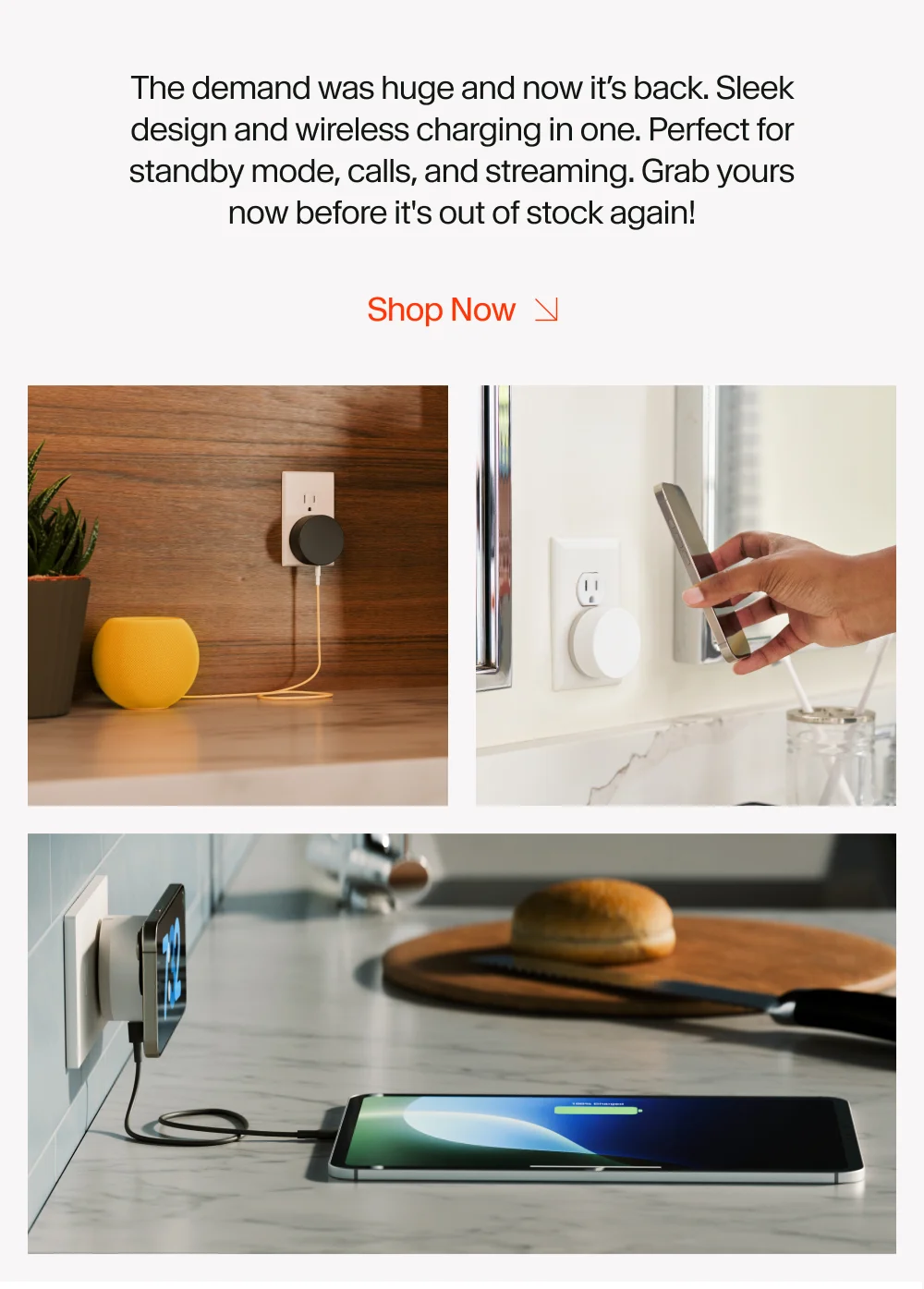 Sleek Design and Wireless Charging