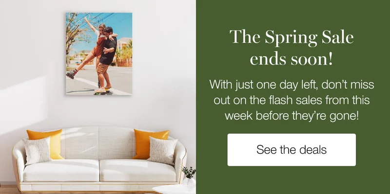 The Spring Sale ends soon! With just one day left, don't miss out on the flash sales from this week before they're gone!