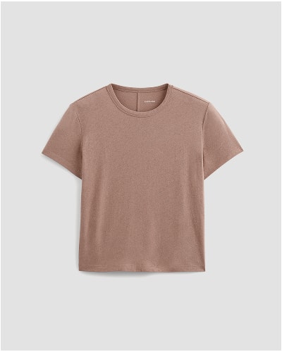 [Image]The Box-Cut Tee in Cotton Linen | Rose Dusk