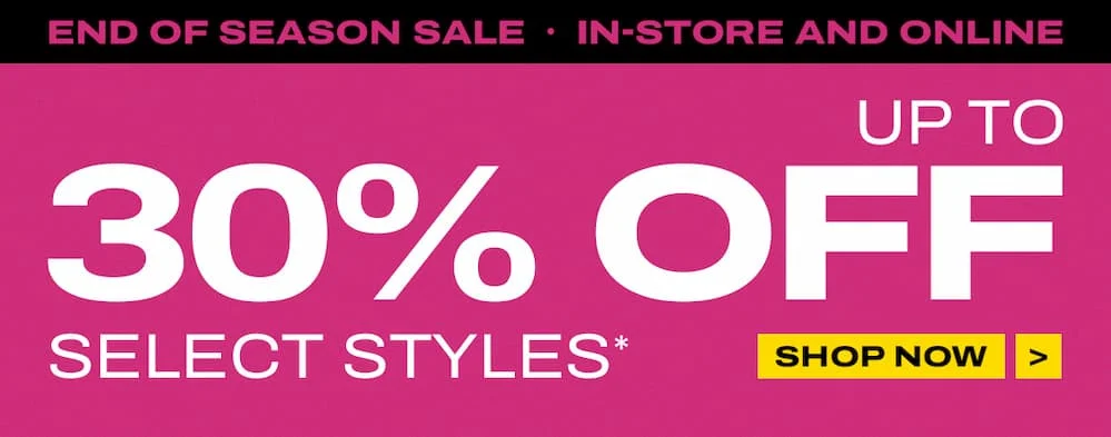 Shop our end of season sale