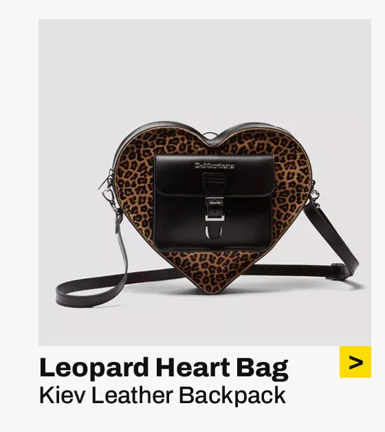 Heart Bag Leopard Kiev Leather Backpack
