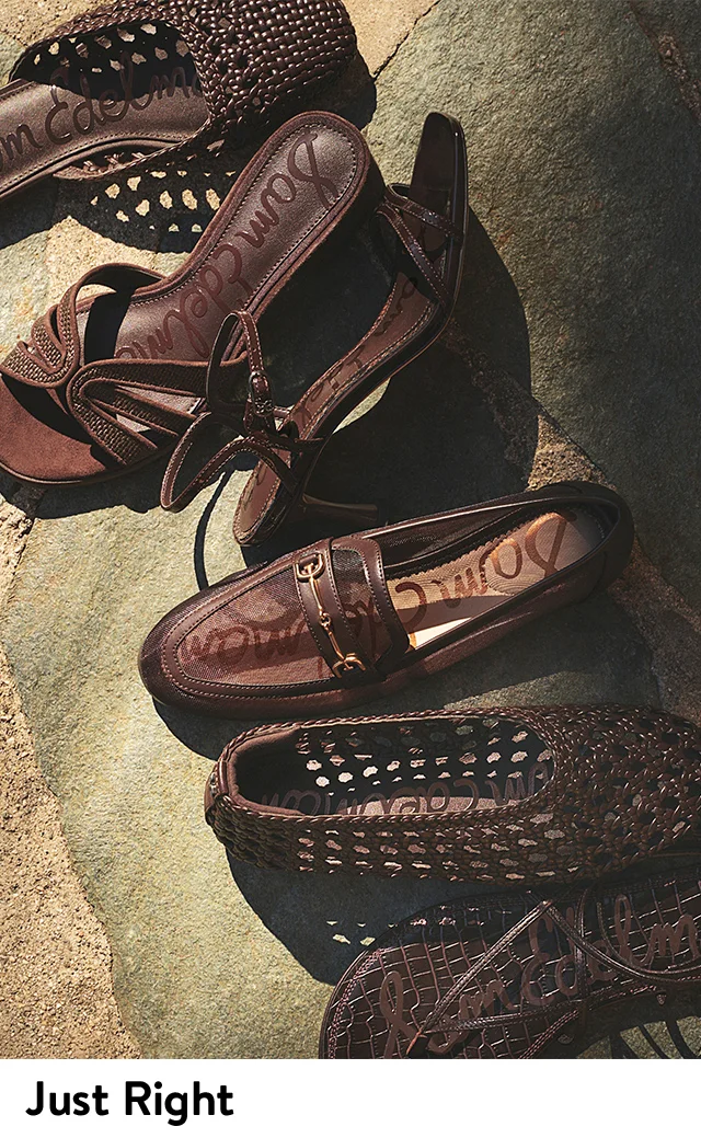 Brown mules, flats and sandals from Sam Edelman.