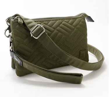 IHKWIP Triple Entry Quilted Crossbody with Wristlet Strap