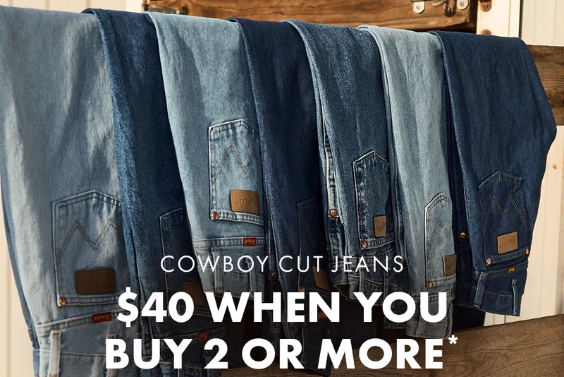 Cowboy Cut Jeans $40 When You Buy 2 Or More*