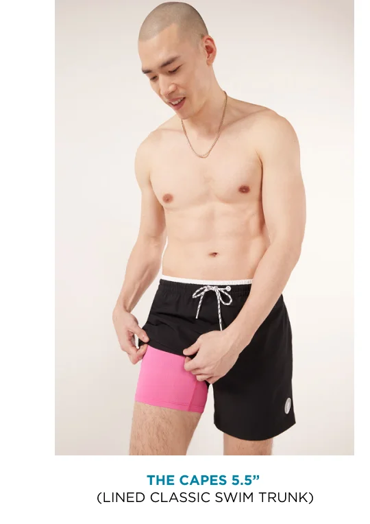 Lined Classic Swim Trunks: The Capes 5.5"
