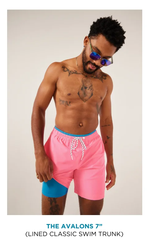 Lined Classic Swim Trunks: The Avalons 7"
