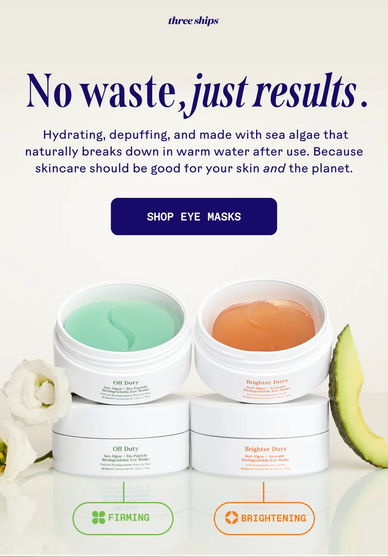 No waste, just results. Shop Eye Masks.