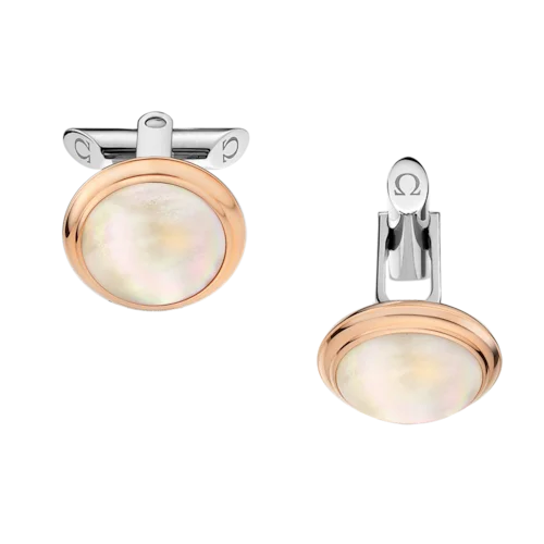 De Ville Cufflinks, 18k red gold, mother‑of‑pearl, stainless steel