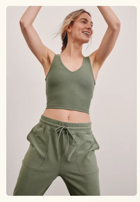 Spacedye Commuter Midi Jogger in Grey Sage Heather