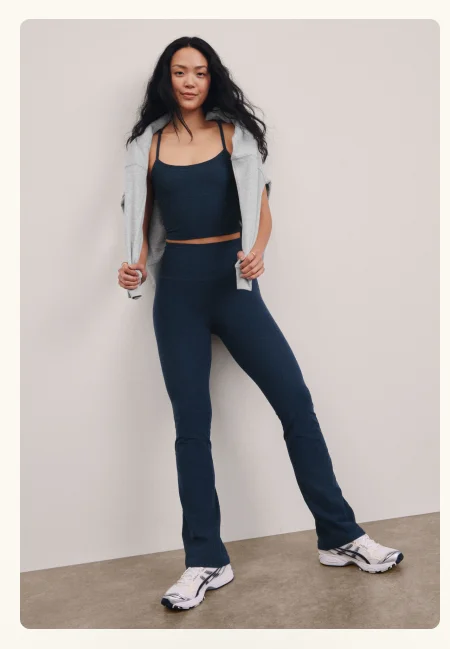 Spacedye Practice High Waisted Bootcut Pant in Nocturnal Navy