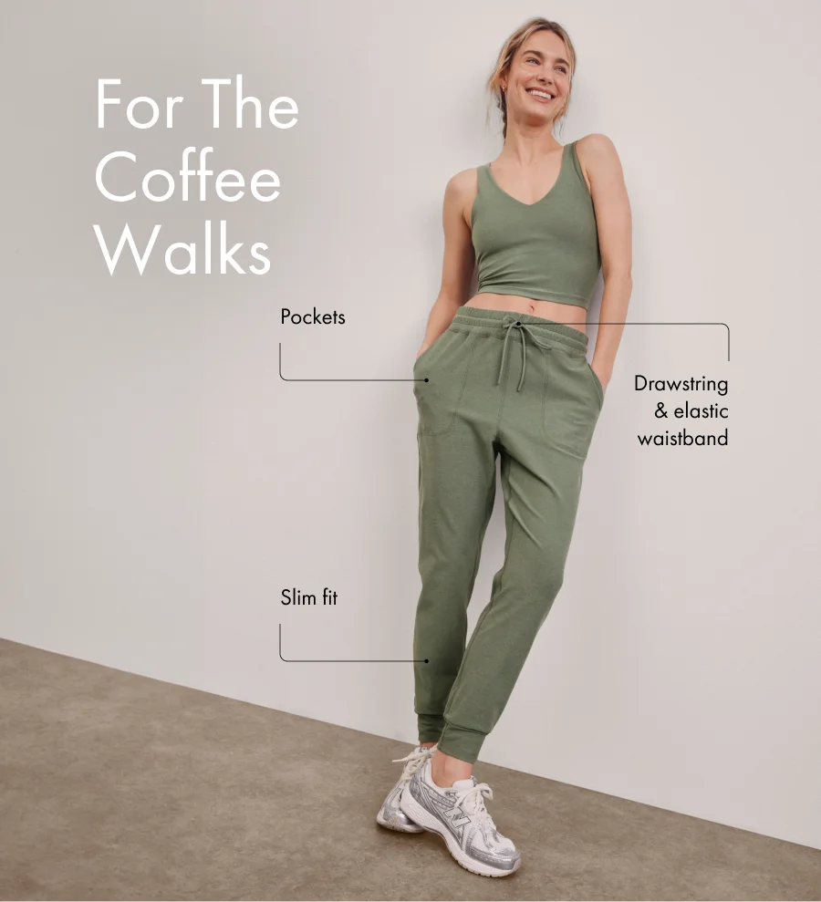 Spacedye Commuter Midi Jogger in Grey Sage Heather