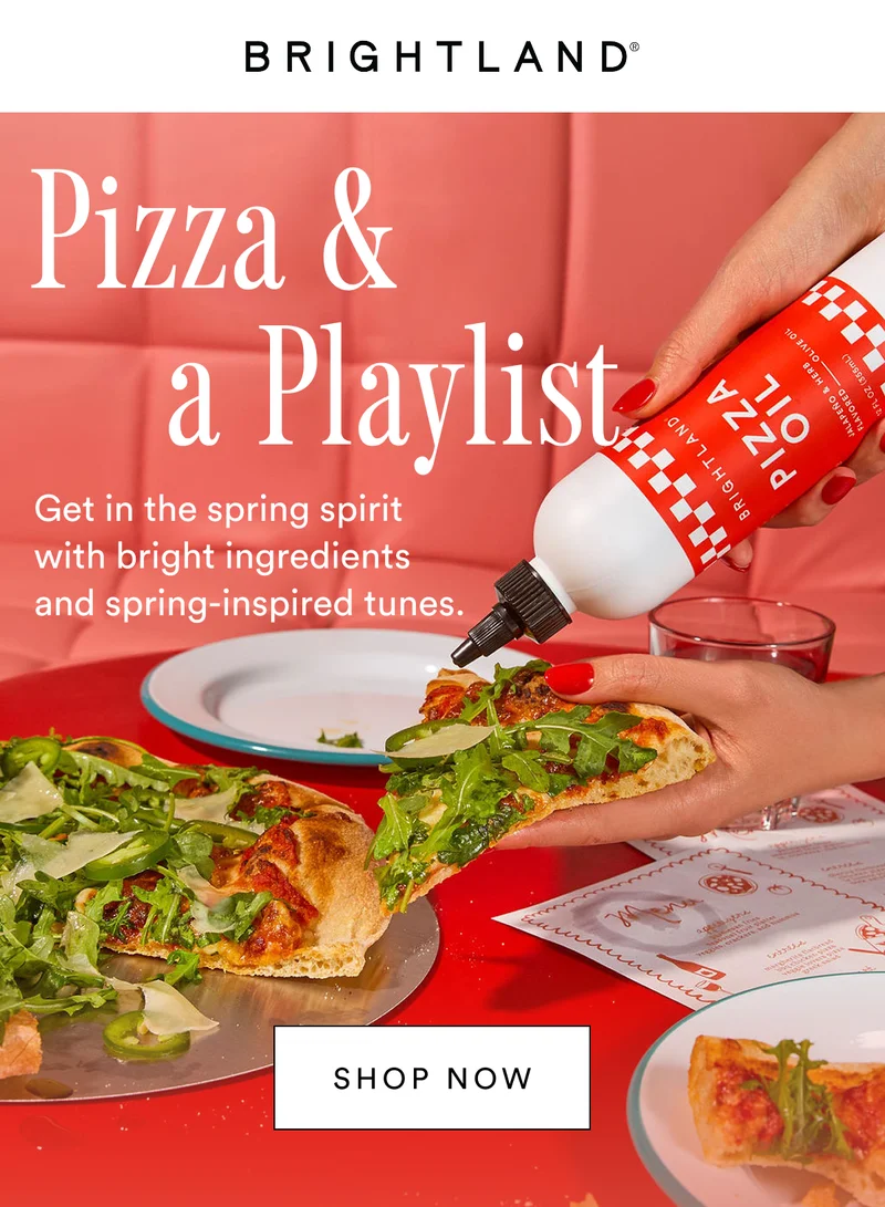 Pizza and a playlist. Get in the spring spirit with bright ingredients and spring-inspired tunes.