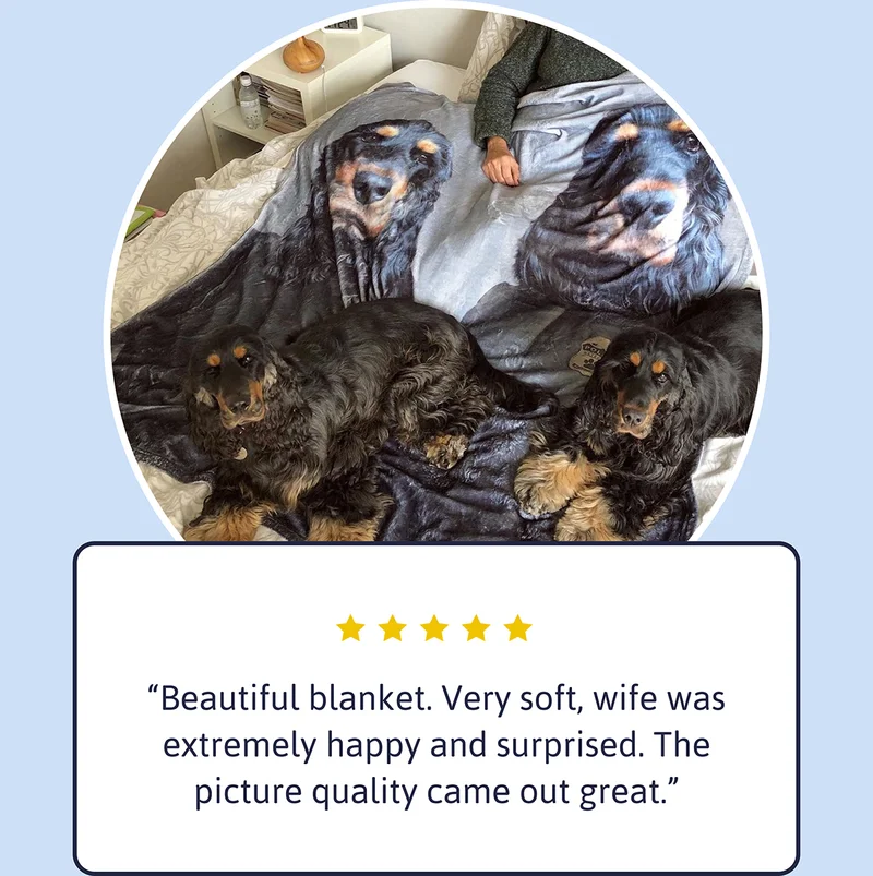 "Beautiful blanket. Very soft, wife was extremely happy and surprised. The picture quality came out great."