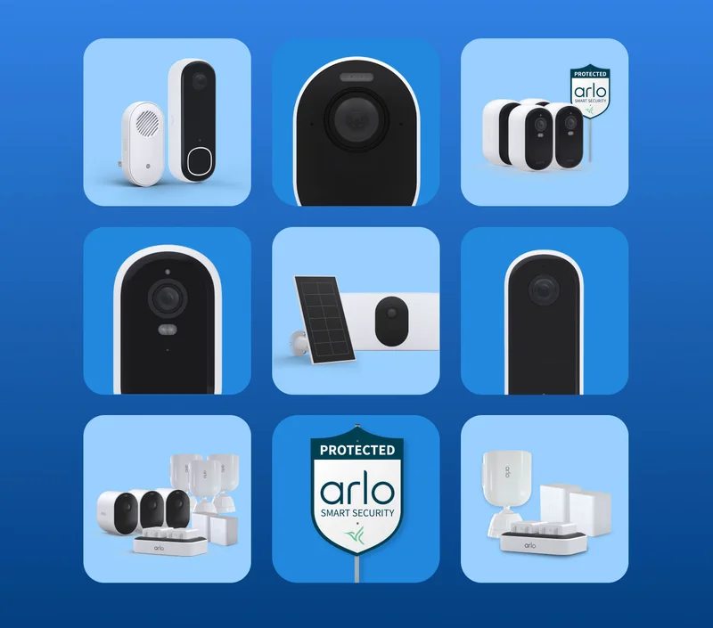 Various Arlo security products.