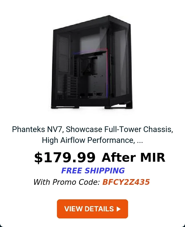 Phanteks NV7, Showcase Full-Tower Chassis, High Airflow Performance, ...