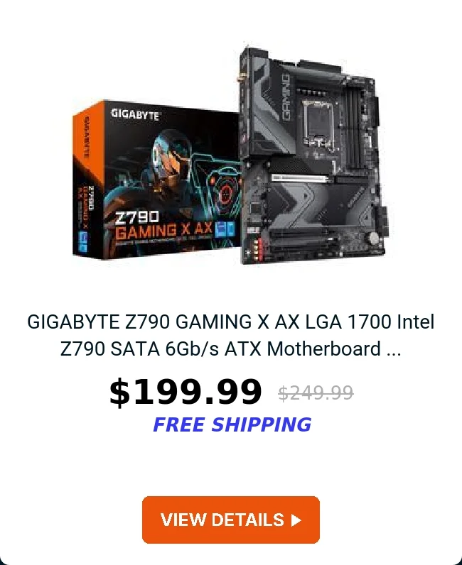 GIGABYTE Z790 GAMING X AX LGA 1700 Intel Z790 SATA 6Gb/s ATX Motherboard ...