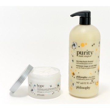 philosophy 25th anniversary 8oz hope in a jar & 32oz purity facial cleanser