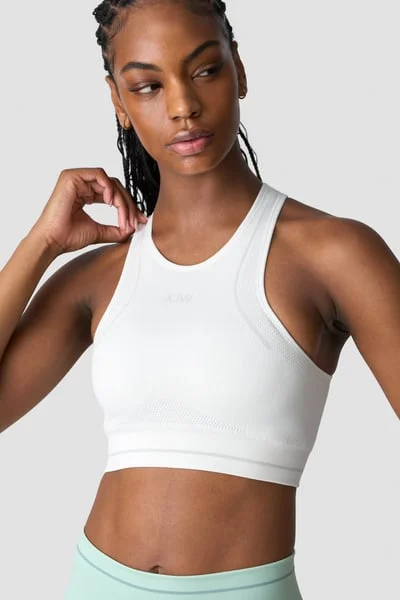 Image of Endurance Seamless Sports Bra White