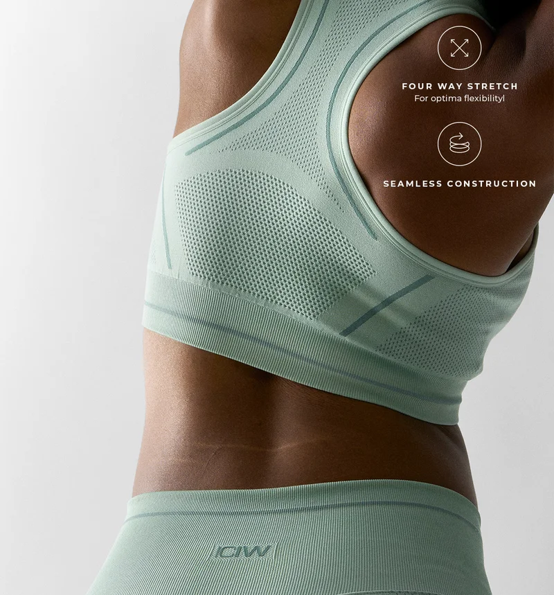 ENDURANCE SEAMLESS SPORTS BRA DUSTY MINT