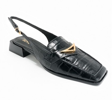 Schutz Leather Slingback Loafer- Arizona