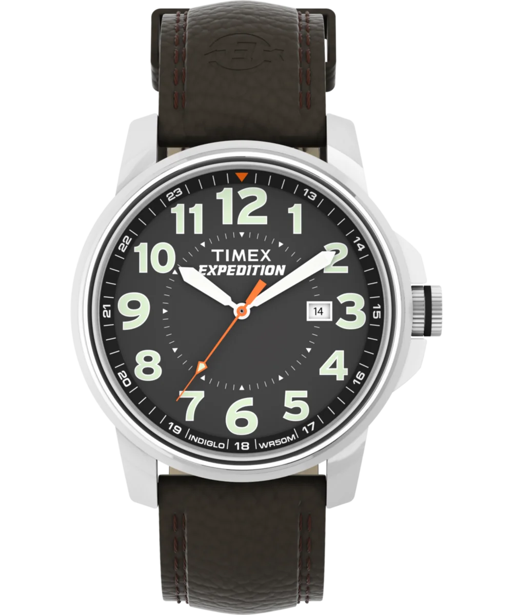 Image of Expedition Metal Field 40mm Leather Strap Watch