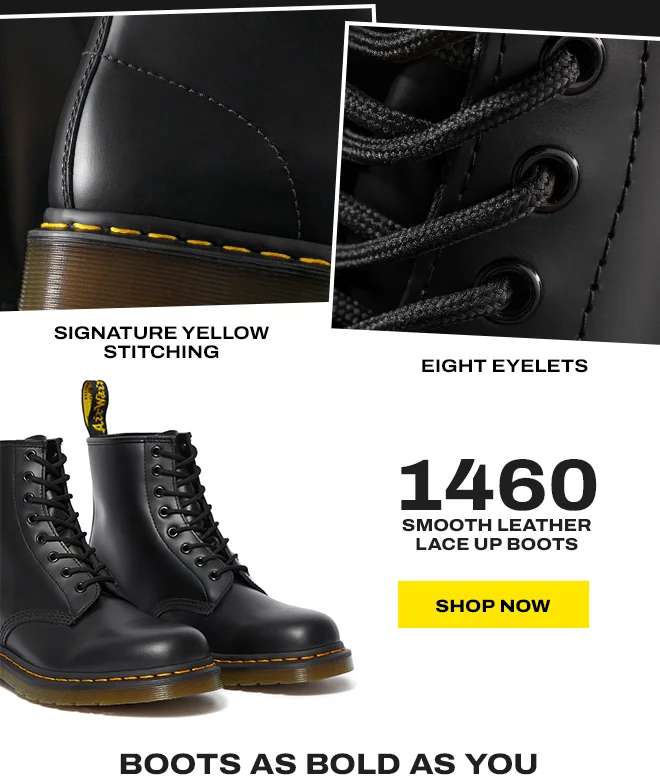 1460 Smooth Leather Lace Up Boots