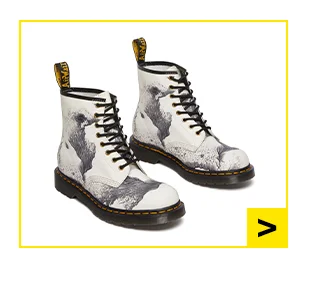 1460 TATE 'DECALCOMANIA' BACKHAND LEATHER LACE UP BOOTS
